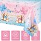 3 Pcs Bear Baby Shower Tablecloths Gender Reveal Table Covers Rectangle Plastic Bear Table Cloths for Baby Shower Gender Reveal Party Decorations
